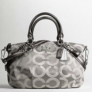 Coach silver shoulder bag